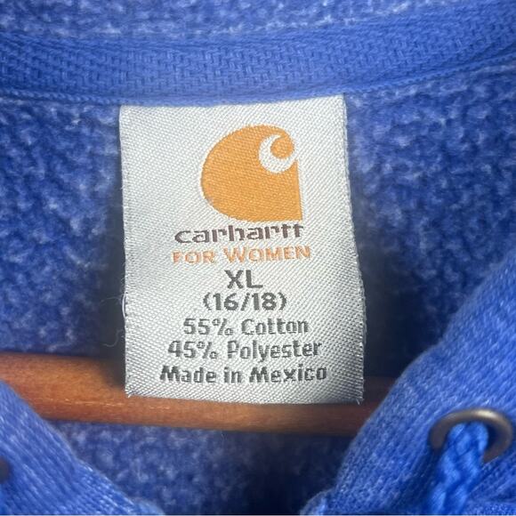 Y2K Vintage Carhartt Full Zip Hoodie Size XL (16/18) - Picture 8 of 10